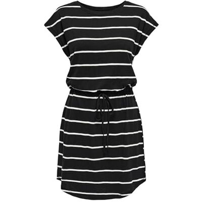 ONLY Onlsummer S/S O-neck klänning JRS, svart, M ONLY Onlsummer S/S O-neck klänning JRS, svart, M