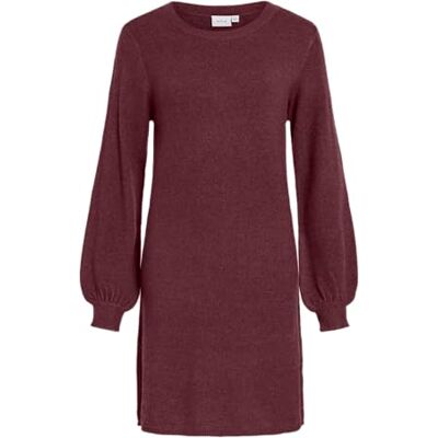 Vila Viril L/S Volume Sleeve stickad klänning Noos Vila Viril L/S Volume Sleeve stickad klänning Noos