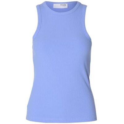 SELECTED FEMME Damer Slfanna O-hals linne topp Noos, Majsblomma blå, XS SELECTED FEMME Damer Slfanna O-hals linne topp Noos, Majsblomma blå, XS