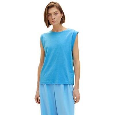 TOM TAILOR Dam 1036779 topp, 21184 soft Cloud Blue, L, 21184 – mjukt molnblått, L TOM TAILOR Dam 1036779 topp, 21184 soft Cloud Blue, L, 21184 – mjukt molnblått, L