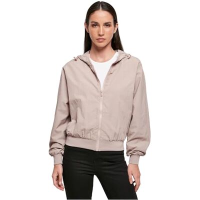 Build Your Brand Dam Crinkle Batwing jacka, sportig damjacka med huva finns i två färger, storlekar XS–5XL, Dukros, 4XL Build Your Brand Dam Crinkle Batwing jacka, sportig damjacka med huva finns i två färger, storlekar XS–5XL, Dukros, 4XL