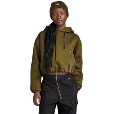 G-STAR RAW Dam, ärm, storlek, cropped HDD Loose Sw Wmn huvtröja, Grön (Dark Olive D23888-d425-c744), XL G-STAR RAW Dam, ärm, storlek, cropped HDD Loose Sw Wmn huvtröja, Grön (Dark Olive D23888-d425-c744), XL