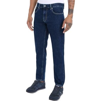Calvin Jeans Äkta rak passform herrjeans, Denim Dark, 28W / 30L Calvin Jeans Äkta rak passform herrjeans, Denim Dark, 28W / 30L