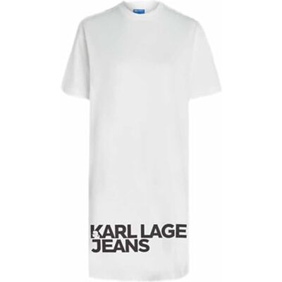 KARL LAGERFELD JEANS , kvinnor, logotyp teklänning, vit, M, Vit, M KARL LAGERFELD JEANS , kvinnor, logotyp teklänning, vit, M, Vit, M