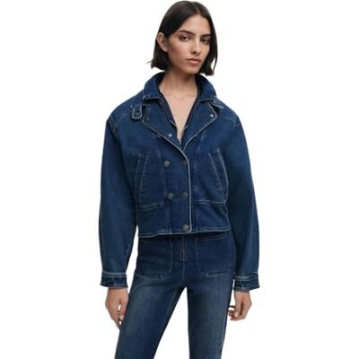 Desigual CHAQ_TINA, 5053 DENIM MEDIUM WASH, XS, Blå, XS Desigual CHAQ_TINA, 5053 DENIM MEDIUM WASH, XS, Blå, XS