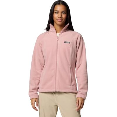 Columbia Benton Springs Fleecejacka för kvinnor med hellång dragkedja, Eraser Pink, L Columbia Benton Springs Fleecejacka för kvinnor med hellång dragkedja, Eraser Pink, L