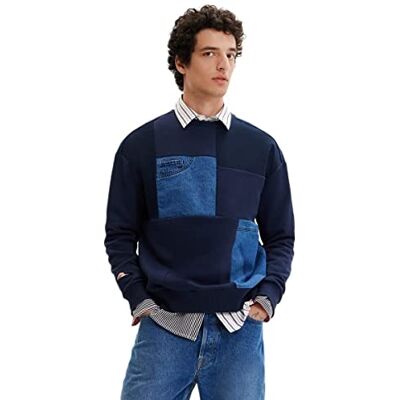 Desigual 5000 Navy Sweat_NICO, blå, XXL, blå, XXL Desigual 5000 Navy Sweat_NICO, blå, XXL, blå, XXL