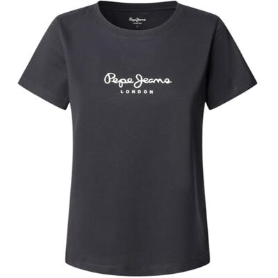 Pepe Jeans Mae T-shirt, svart (svart), S för kvinnor Pepe Jeans Mae T-shirt, svart (svart), S för kvinnor