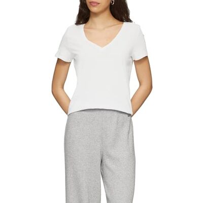 QS T-shirt V-ringad, 0100, XXL QS T-shirt V-ringad, 0100, XXL