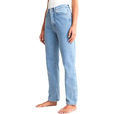 NA-KD Dam rak hög midja jeans, ljusblå, blå8blå, ljusblå, 10 UK, Ljusblått, 36 SE NA-KD Dam rak hög midja jeans, ljusblå, blå8blå, ljusblå, 10 UK, Ljusblått, 36 SE