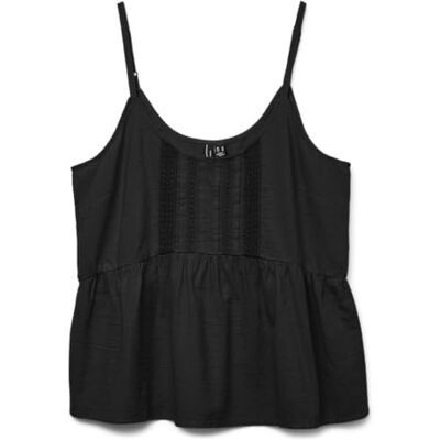 VERO MODA Vmpretty Singlet Top WVN Ga Noos, svart, M VERO MODA Vmpretty Singlet Top WVN Ga Noos, svart, M