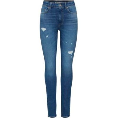 ONLY ONLBLUSH HIGH DNM midja, Mellanblå denim, (M) W x 30L ONLY ONLBLUSH HIGH DNM midja, Mellanblå denim, (M) W x 30L