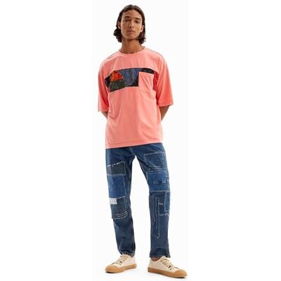 Desigual Ts_Lucas T-shirt för män, apelsin, S Desigual Ts_Lucas T-shirt för män, apelsin, S