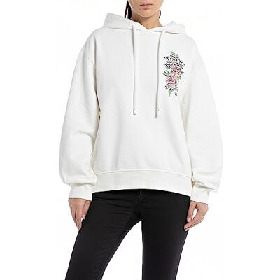 Replay Dam oversize huvtröja, 011 Naturligt vitt, L Replay Dam oversize huvtröja, 011 Naturligt vitt, L