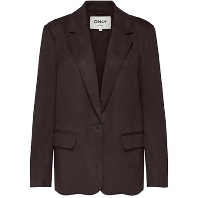 ONLY kvinnors Onlina Life L/S fuskmocka blazer TLR, chokladkaka, 14, Chokladkak, 40 ONLY kvinnors Onlina Life L/S fuskmocka blazer TLR, chokladkaka, 14, Chokladkak, 40