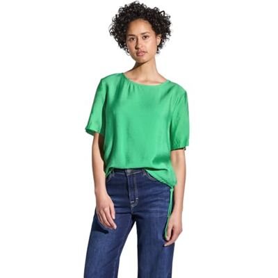 Street One blus i enfärgad, Tendril Green, 42 Street One blus i enfärgad, Tendril Green, 42