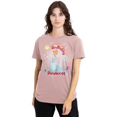 Cinderella Askungen födelsedag prinsessa dam t-shirt, rosa, XX-Large, Rosa, XXL Cinderella Askungen födelsedag prinsessa dam t-shirt, rosa, XX-Large, Rosa, XXL