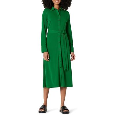 Amazon Essentials dam normal passform matt jersey midi-längd klänning, Smaragdgrönt, XXS Amazon Essentials dam normal passform matt jersey midi-längd klänning, Smaragdgrönt, XXS