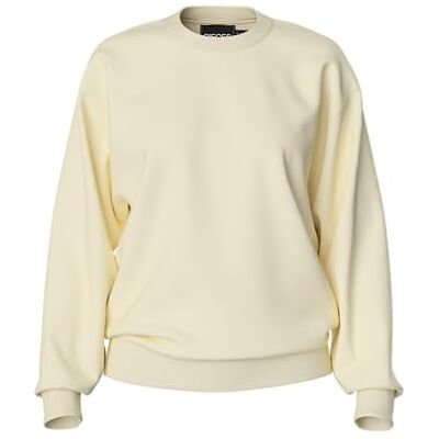 PIECES Pcchilli Ls Loose Sweat Noos Bc, Vitpeppar, XL PIECES Pcchilli Ls Loose Sweat Noos Bc, Vitpeppar, XL
