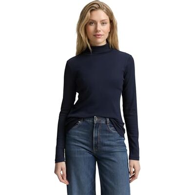 TOM TAILOR dam 1043142 långärmad med polotröja, 11019 – Lunar Eclipse, XXL TOM TAILOR dam 1043142 långärmad med polotröja, 11019 – Lunar Eclipse, XXL