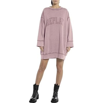 Replay Dam, oversize, tröjklänning, 465 pulverros, XXS Replay Dam, oversize, tröjklänning, 465 pulverros, XXS