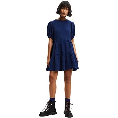 Desigual Kvinnors väst_Luna, 5010 Royal Casual Dress, Blå, M Desigual Kvinnors väst_Luna, 5010 Royal Casual Dress, Blå, M
