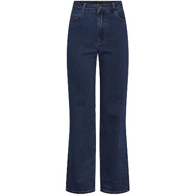 PIECES Dam PCPEGGY HW Wide Pant DB NOOS BC jeansbyxor, mörkblå denim, S PIECES Dam PCPEGGY HW Wide Pant DB NOOS BC jeansbyxor, mörkblå denim, S