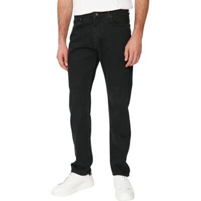 Trendyol Man normal midja raka ben raka jeans, svart, 34, Svart, 44 SE Trendyol Man normal midja raka ben raka jeans, svart, 34, Svart, 44 SE