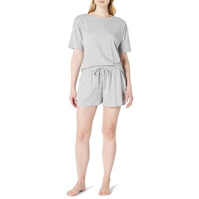 Amazon Essentials Dam mjuk bomullsblandning kortärmad t-shirt och korta nattkläder set Amazon Essentials Dam mjuk bomullsblandning kortärmad t-shirt och korta nattkläder set