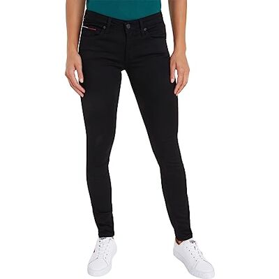 Tommy Jeans Denimbyxor för kvinnor, Blå (Staten Black Stretch), 34W x 34L Tommy Jeans Denimbyxor för kvinnor, Blå (Staten Black Stretch), 34W x 34L