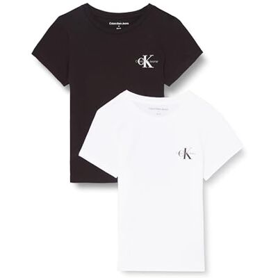 Calvin Jeans dam S/S T-shirts, Ck svart/ljus vit, XXS Calvin Jeans dam S/S T-shirts, Ck svart/ljus vit, XXS