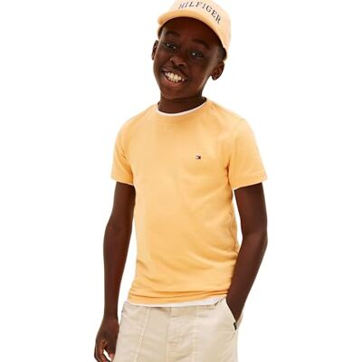 Tommy Hilfiger pojke Essential Cotton Reg Fit Tee Ss KB0KB06879 Andra toppar, Orange (Faded Sun Kiss), 12 år Tommy Hilfiger pojke Essential Cotton Reg Fit Tee Ss KB0KB06879 Andra toppar, Orange (Faded Sun Kiss), 12 år