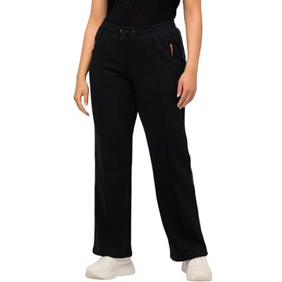 Ulla Popken dam joggingbyxor, reflekterande ränder, byxor, svart, 46/48 Ulla Popken dam joggingbyxor, reflekterande ränder, byxor, svart, 46/48