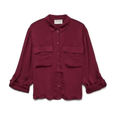 VERO MODA Vmfabiana Ls Shirt VMA Noos, zinfandel, M VERO MODA Vmfabiana Ls Shirt VMA Noos, zinfandel, M