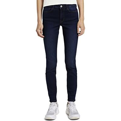TOM TAILOR Denim Damer jeans 1020739, 10120 Used Dark Stone Blue Denim, XS / 32L TOM TAILOR Denim Damer jeans 1020739, 10120 Used Dark Stone Blue Denim, XS / 32L