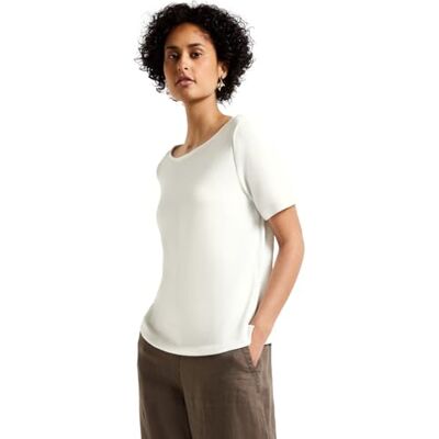 Street One dam stickad look T-shirt, Vit, 44 Street One dam stickad look T-shirt, Vit, 44