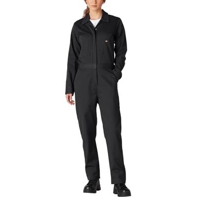 Dickies Långärmad overall för kvinnor, bomullstwill, Svart, M Dickies Långärmad overall för kvinnor, bomullstwill, Svart, M