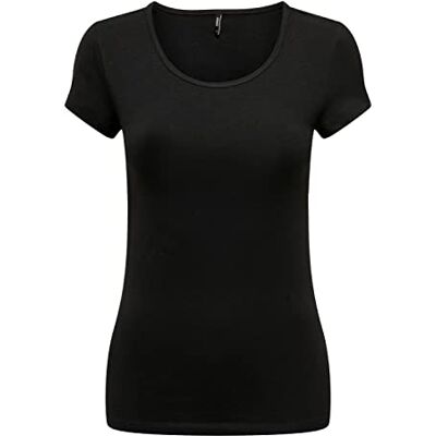 ONLY dam-t-shirt, Svart/pack:+ 2 svarta, S ONLY dam-t-shirt, Svart/pack:+ 2 svarta, S