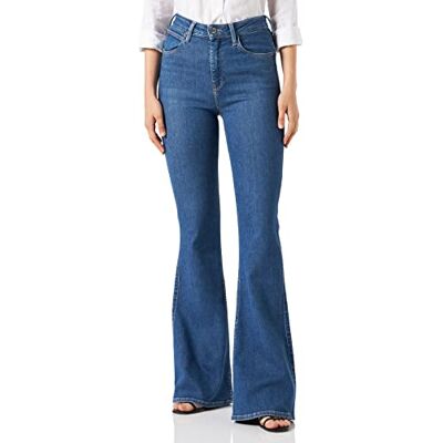 Lee Dam Flare Body Optix L30FMXAX Jeans, Jackson Worn, 33W / 33L Lee Dam Flare Body Optix L30FMXAX Jeans, Jackson Worn, 33W / 33L