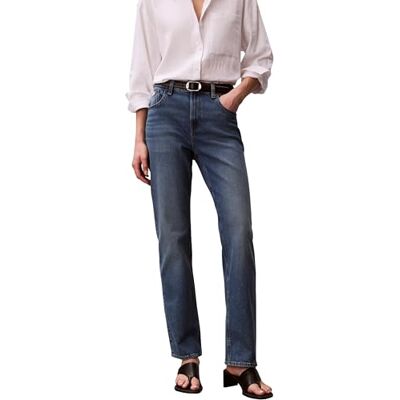 Calvin dam hög midja rak vintage Skyfa LV047F711G jeans, blå, 30W/32L Calvin dam hög midja rak vintage Skyfa LV047F711G jeans, blå, 30W/32L