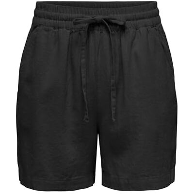 JDY say Hw linne string WVN Noos shorts, svart, L JDY say Hw linne string WVN Noos shorts, svart, L