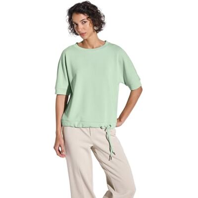 Street One Silk-Look T-shirt, Mjölkgrön, 34 Street One Silk-Look T-shirt, Mjölkgrön, 34