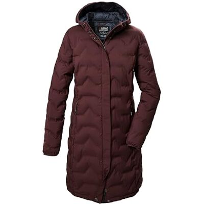Killtec dam quiltad parka/funktionell parkas med huva KOW 9 WMN QLTD PRK, mörkvinröd, 42, 41806-000 Killtec dam quiltad parka/funktionell parkas med huva KOW 9 WMN QLTD PRK, mörkvinröd, 42, 41806-000
