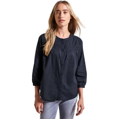 Street One bomullsblus med detaljer, Djupvatten blå, 44 Street One bomullsblus med detaljer, Djupvatten blå, 44