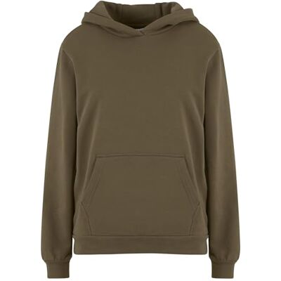Urban Classics Huvtröja för kvinnor, lös borstad fleece, luvtröja, storlekar XS – XL, OLIV, XS Urban Classics Huvtröja för kvinnor, lös borstad fleece, luvtröja, storlekar XS – XL, OLIV, XS