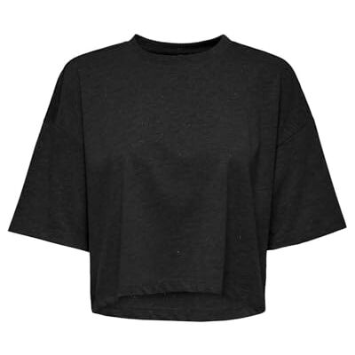 ONLY Onlmale S/S glittertopp JRS, svart, S ONLY Onlmale S/S glittertopp JRS, svart, S