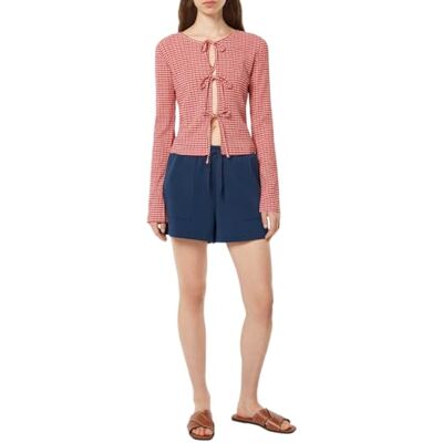 Scotch & Soda Structured Gingham Ls T-shirt, Roadside röd/bomull godis 624, M Scotch & Soda Structured Gingham Ls T-shirt, Roadside röd/bomull godis 624, M