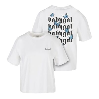 Tee dam-t-shirt, babygalge, t-shirt, avslappnad t-shirt med ryggtryck, normal passform, tryckt t-shirt, bomull, Vit, 3XL Tee dam-t-shirt, babygalge, t-shirt, avslappnad t-shirt med ryggtryck, normal passform, tryckt t-shirt, bomull, Vit, 3XL