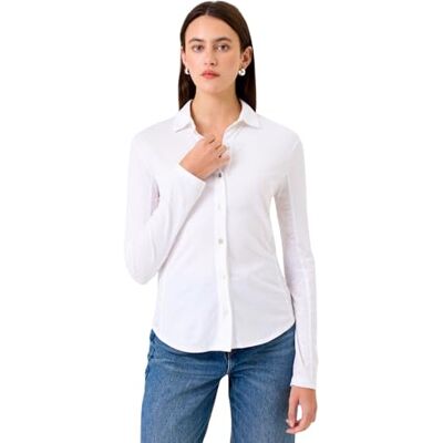 Goldie Lewinter Damtröja + Slub Button Down-skjorta, vit, Medium Goldie Lewinter Damtröja + Slub Button Down-skjorta, vit, Medium