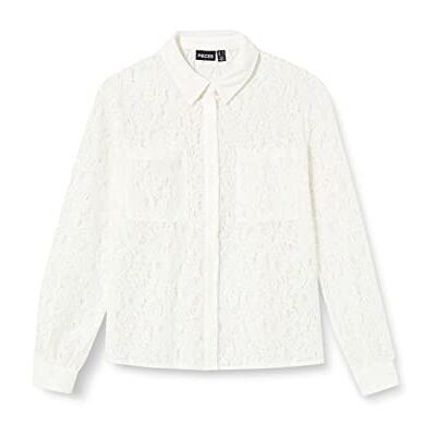 PIECES PCBELLA LS LACE skjorta, Molndansare, M PIECES PCBELLA LS LACE skjorta, Molndansare, M